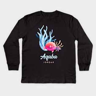 Aqaba Jordan Red Sea Coral Reef Tropical Fish Kids Long Sleeve T-Shirt